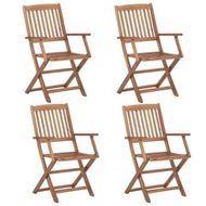 Detailed information about the product Folding Outdoor Chairs 4 Pcs Solid Acacia Wood