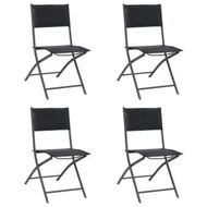 Detailed information about the product Folding Outdoor Chairs 4 Pcs Steel And Textilene