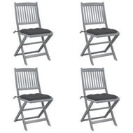 Detailed information about the product Folding Outdoor Chairs 4 pcs with Cushions Solid Acacia Wood