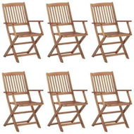 Detailed information about the product Folding Outdoor Chairs 6 pcs Solid Acacia Wood