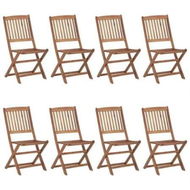 Detailed information about the product Folding Outdoor Chairs 8 pcs Solid Acacia Wood