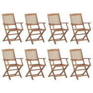 Detailed information about the product Folding Outdoor Chairs 8 pcs Solid Wood Acacia