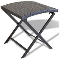 Detailed information about the product Folding Stool Poly Rattan Black