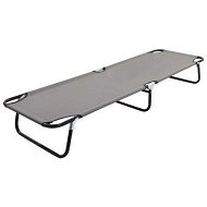 Detailed information about the product Folding Sun Lounger Grey Steel