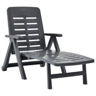 Detailed information about the product Folding Sun Lounger Plastic Anthracite