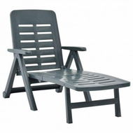 Detailed information about the product Folding Sun Lounger Plastic Green