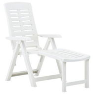 Detailed information about the product Folding Sun Lounger Plastic White