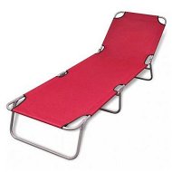 Detailed information about the product Folding Sun Lounger Powder-coated Steel Red