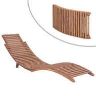 Detailed information about the product Folding Sun Lounger Solid Teak Wood