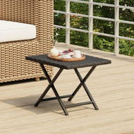 Detailed information about the product Folding Table Black 45x35x32 Cm Poly Rattan