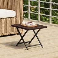 Detailed information about the product Folding Table Brown 45x35x32 Cm Poly Rattan