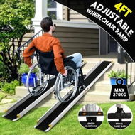 Detailed information about the product Folding Wheelchair Ramp Pet Dog Step Disability Mobility Aid Adjustable Portable Aluminium Trolley Scooter Car Door 122cm