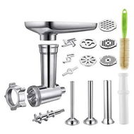 Detailed information about the product Food Grinder Attachment Compatible with All KitchenAid Stand Mixers, Includes 3 Sausage Stuffer Tubes