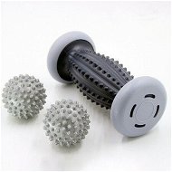 Detailed information about the product Foot Roller Massage Ball For Plantar Fasciitis Relief Myofascial Body Muscle Pain - 1 Foot Massage Roller & 2 Spiky Balls - Grey.