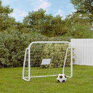 Detailed information about the product Football Goal with Net White 125x96x60 cm Steel&Polyester