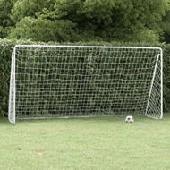 Detailed information about the product Football Goal with Net White 366x122x182 cm Steel