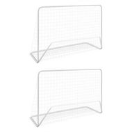 Detailed information about the product Football Goals 2 Pcs With Nets 182x61x122 Cm Steel White