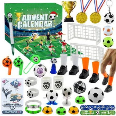 Football Toy Set 24 Day Advent Calendar DIY Set Toy Basketball Poke Hole Perfect Birthday or Christmas Gift
