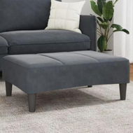 Detailed information about the product Footstool Dark Grey 77x55x31 cm Velvet