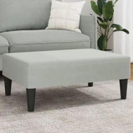 Detailed information about the product Footstool Light Grey 77x55x31 cm Velvet