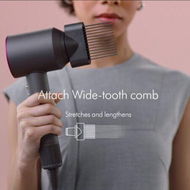 Detailed information about the product For Dyson Hair Dryer Wide-tooth Comb Nozzle Straighten And Smooth Anti-static HD01/02/03/08 Anti-flying Styling Accessories.