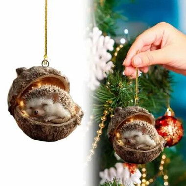 Forest Animal Acorn Ornaments Cozy Forest Christmas Ornaments,2026 Pine Cone Animal Decoration,Woodland Creature Hanging Ornament (2D Flat)
