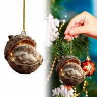 Detailed information about the product Forest Animal Acorn Ornaments Cozy Forest Christmas Ornaments,2026 Pine Cone Animal Decoration,Woodland Creature Hanging Ornament (2D Flat)