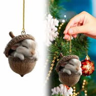 Detailed information about the product Forest Animal Acorn Ornaments Cozy Forest Christmas Ornaments,2026 Pine Cone Animal Decoration,Woodland Creature Hanging Ornament