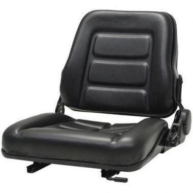 Forklift & Tractor Seat With Adjustable Backrest Black.