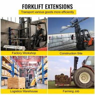 Detailed information about the product Forklift Pallet Fork Extensions 184cm L x 12.8cm W Forklift Fork Extensions Heavy Duty Steel Pallet Fork Extensions 1 Pair for Forklift Lift Truck