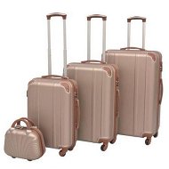 Detailed information about the product Four Piece Hardcase Trolley Set Champagne