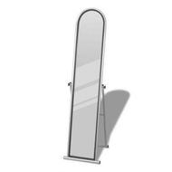 Detailed information about the product Free Standing Floor Mirror Full Length Rectangular Grey