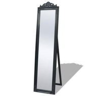 Detailed information about the product Free-Standing Mirror Baroque Style 160x40 Cm Black