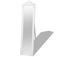 Detailed information about the product Free-Standing Mirror Baroque Style 160x40 Cm White