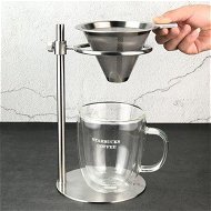 Detailed information about the product Freestanding Drip Coffee Stand With Reusable Stainless Steel Cone Filter