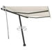 Freestanding Manual Retractable Awning 300x250 cm Cream. Available at Crazy Sales for $439.95