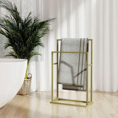 Freestanding Towel Rack Gold 48x24x78.5 cm Iron