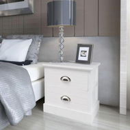 Detailed information about the product French Bedside Cabinets 2 Pcs White