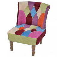 Detailed information about the product French Chair with Patchwork Design Armless Fabric