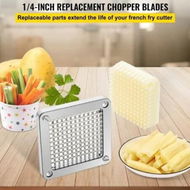 Detailed information about the product French Fry Cutter Chopper Replacement Blade & Push Block 1/4-inch 3 Pieces