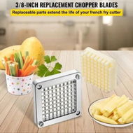 Detailed information about the product French Fry Cutter Chopper Replacement Blade & Push Block 3/8-inch 3 Pieces