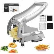 Detailed information about the product French Fry Cutter Stainless Steel Potato Slicer with 2 Blades No-Slip Base Cutter Vegetables Potato Slicer for Cutting Carrots,Cucumbers