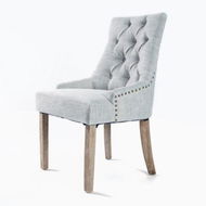 Detailed information about the product French Provincial Dining Chair Oak Leg AMOUR GREY