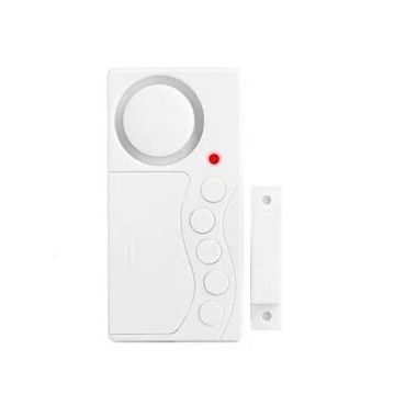 Fridge Door Alarm Wireless Sensor Chime 108dB Adjustable Delay Seconds Window Safety Open White