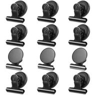 Detailed information about the product Fridge Magnets Heavy Duty Clips Refrigerator Magnetic List Display Fasteners Kitchen Home Office Organisation Black 12 Pcs