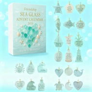 Detailed information about the product Friendship Sea Glass Postive Support 2025 Advent Calendar 24DAYS Christmas TREE Blind Box 2D Flat Acrylic Ornament 2026 Countdown Christmas Gift