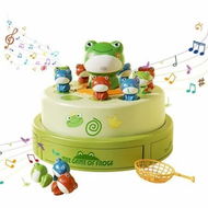 Detailed information about the product Frog Game Rotating Ejection Toy, Catching 10 Mini Frogs Bounce to Develop Children's Reaction Ability, Suitable for Kids 3+ Years Old Learn Toys