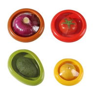 Detailed information about the product Fruit and Vegetable Storage Container Set Silicone 4PC for Fridge Includes Avocado Tomato Lemon Onion Keepers