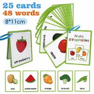 Detailed information about the product Fruit Vegetable Montessori English Word Learning Flash Cards for Kids,Early Educational Flashcards,Classroom Supplies,Teaching Materials For Teachers