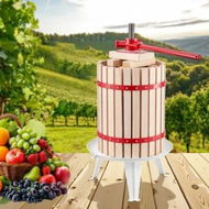 Detailed information about the product Fruit Wine Press Manual Press for Wine Making 4.75 Gal/18L Wood Basket